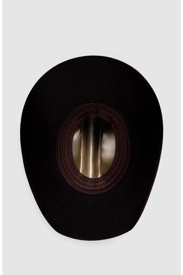 The Lasso Lady Wool Western Cowboy Hat, Alternate, color, Dark Brown