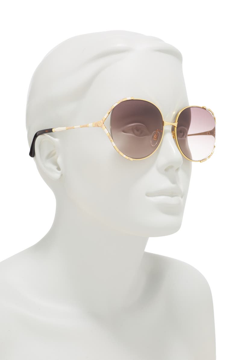 Gucci 59mm Round Sunglasses, Alternate, color,