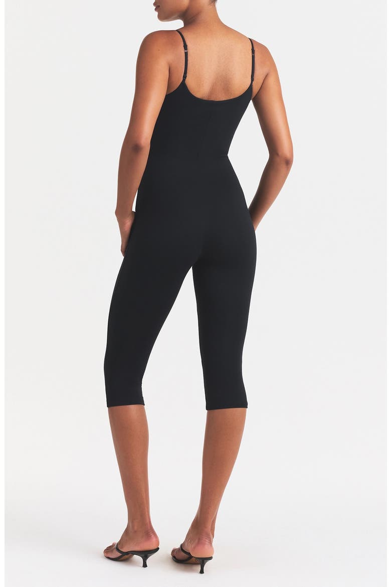 Smooth Layers Capri Bodysuit, Alternate, color, OBSIDIAN