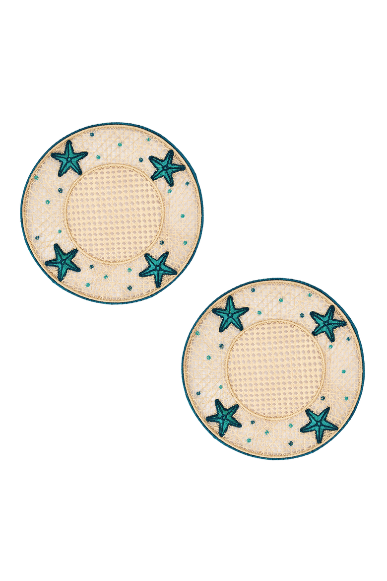 Starfish 3D Placemat - Set of 2, Main, color, Blue