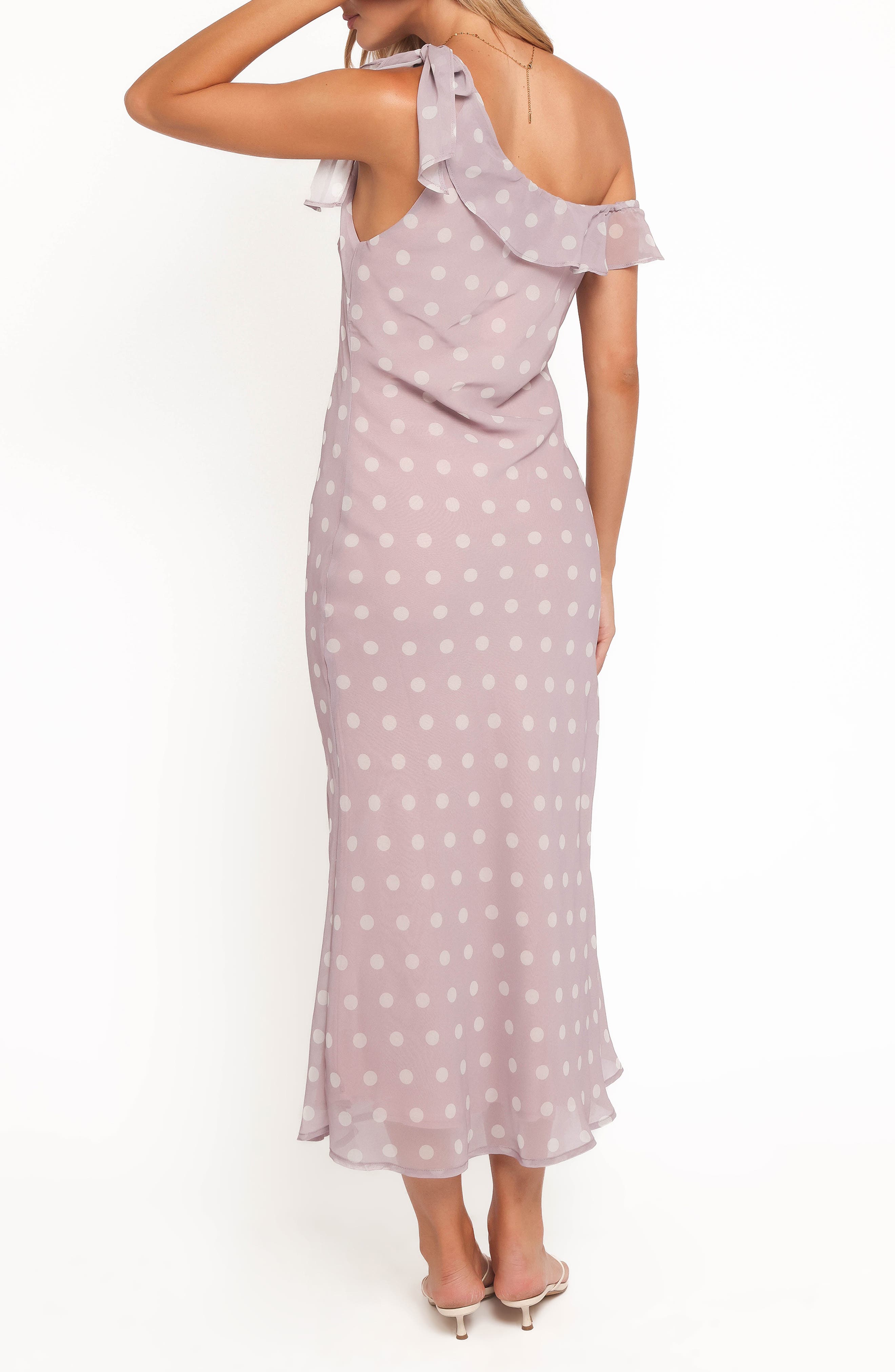 Celestine Polka Dot One-Shoulder Dress - image 2