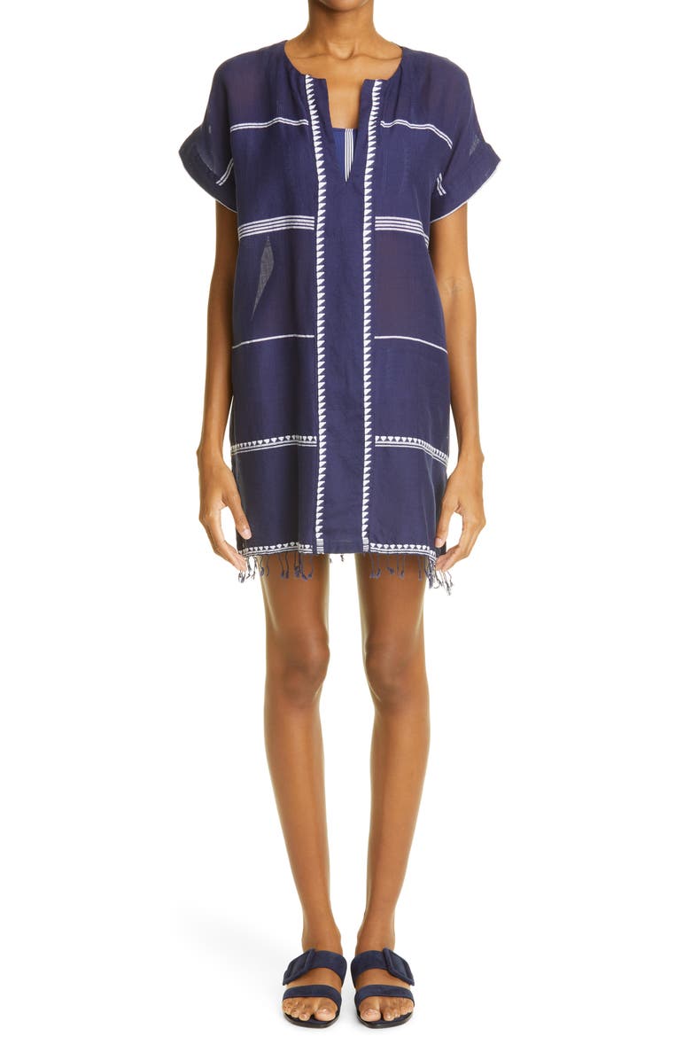 Nunu Cover-Up Tunic Dress, Main, color, NAVY