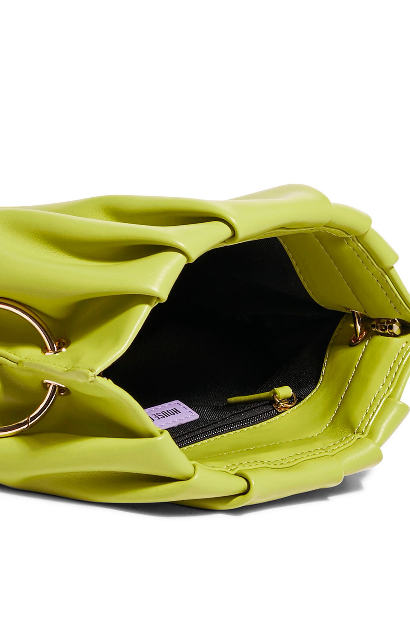 Chill Vegan Leather Frame Clutch, Alternate, color, CELERY
