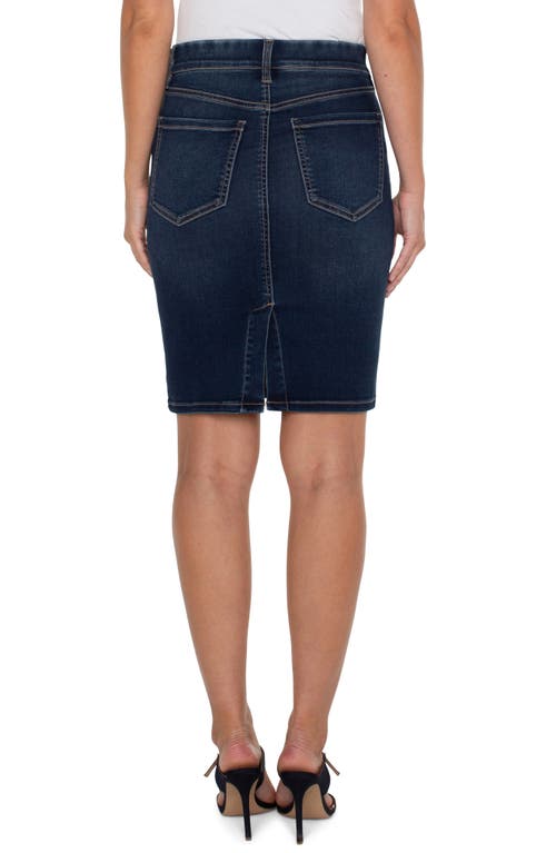 Liverpool Gia Glider Denim Pencil Skirt In Blue