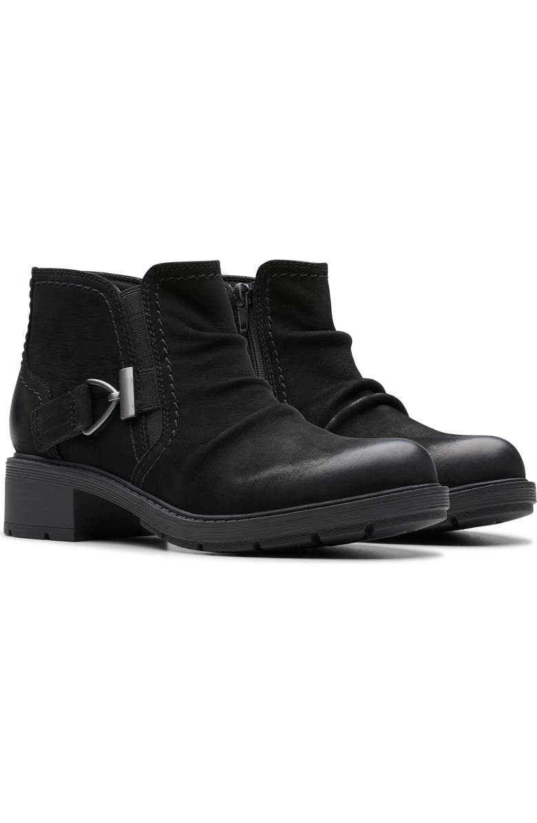 Clarks<sup>®</sup> Hearth Clara Ankle Boot, Alternate, color, Black Nubuck