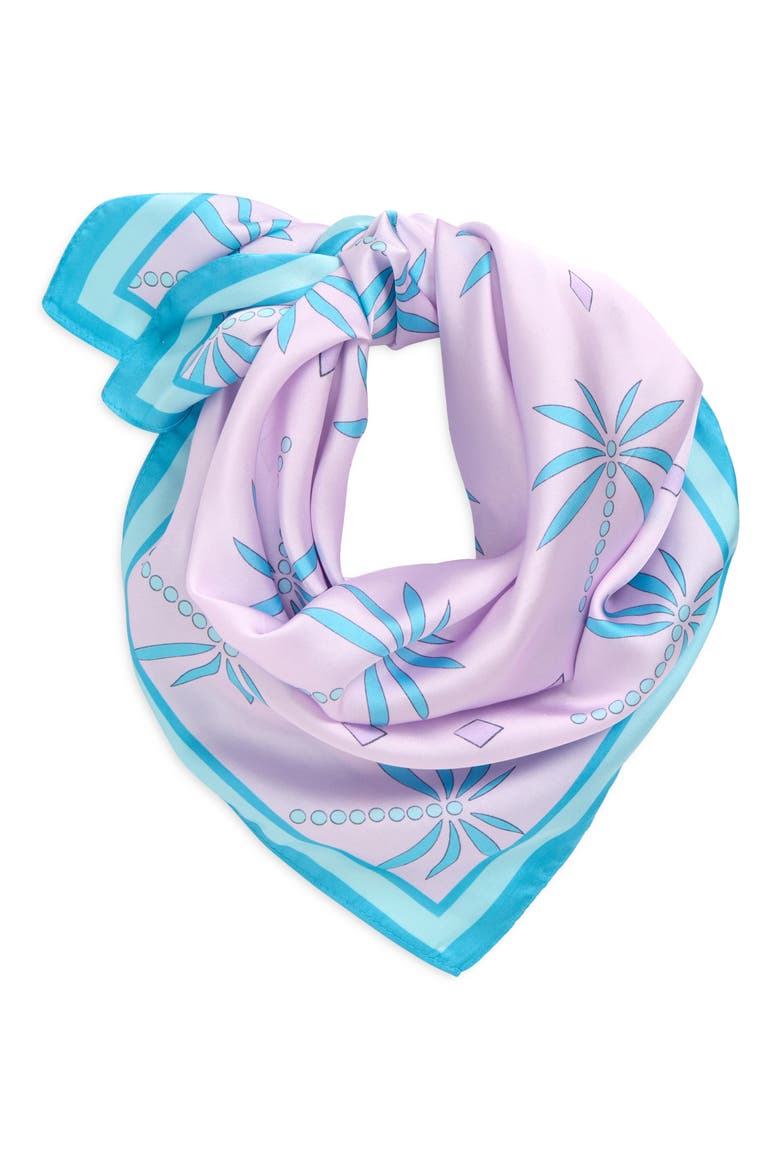 Palm Square Scarf, Main, color, PURPLE