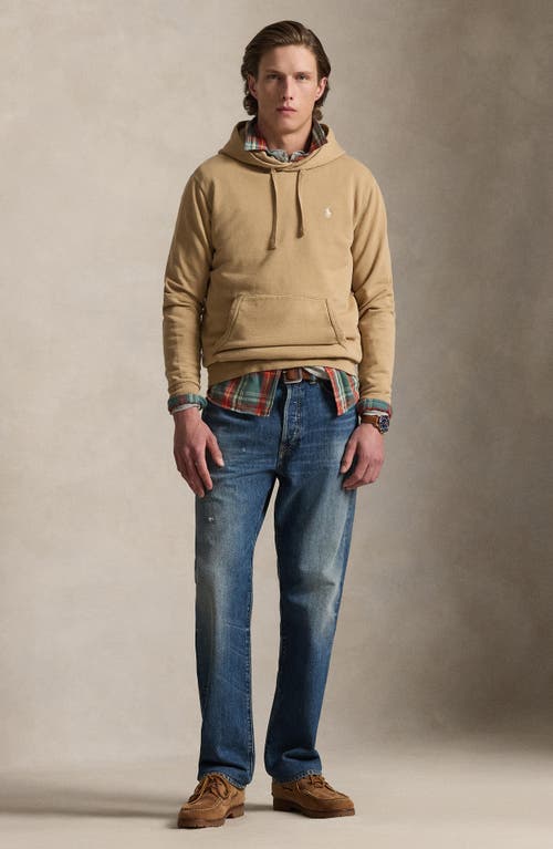 Polo Ralph Lauren Loopback Cotton Fleece Hoodie In Brown