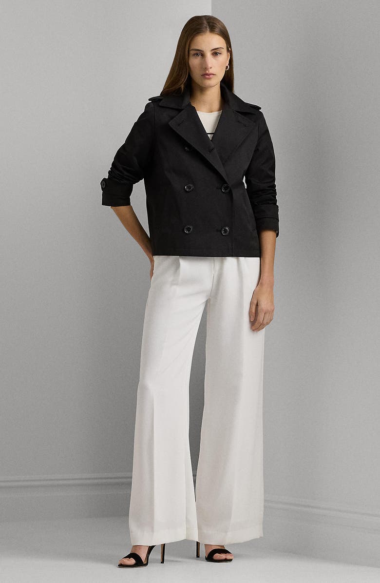 Lauren Ralph Lauren Short Cotton Blend Trench Coat, Alternate, color,
