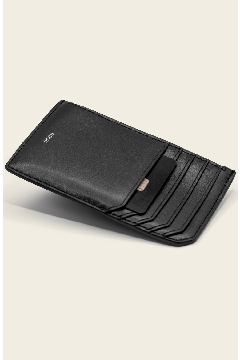 Albee Leather Card Holder, Main, color, Black