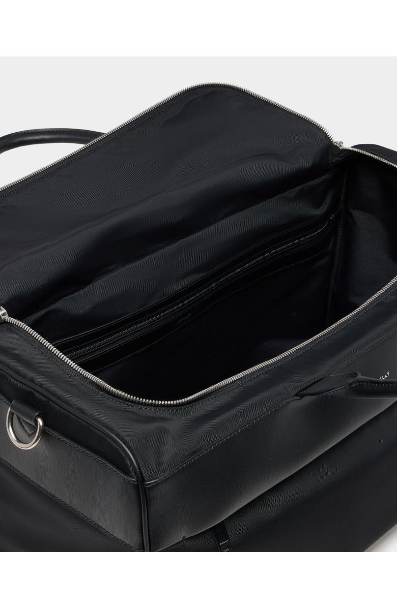 Bally Vogel Duffle Bag in Nylon and Recycled Leather, Alternate, color, Black
