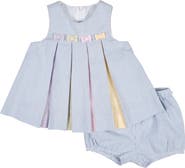 Florence Eiseman Multicolor Seersucker Dress & Bloomer