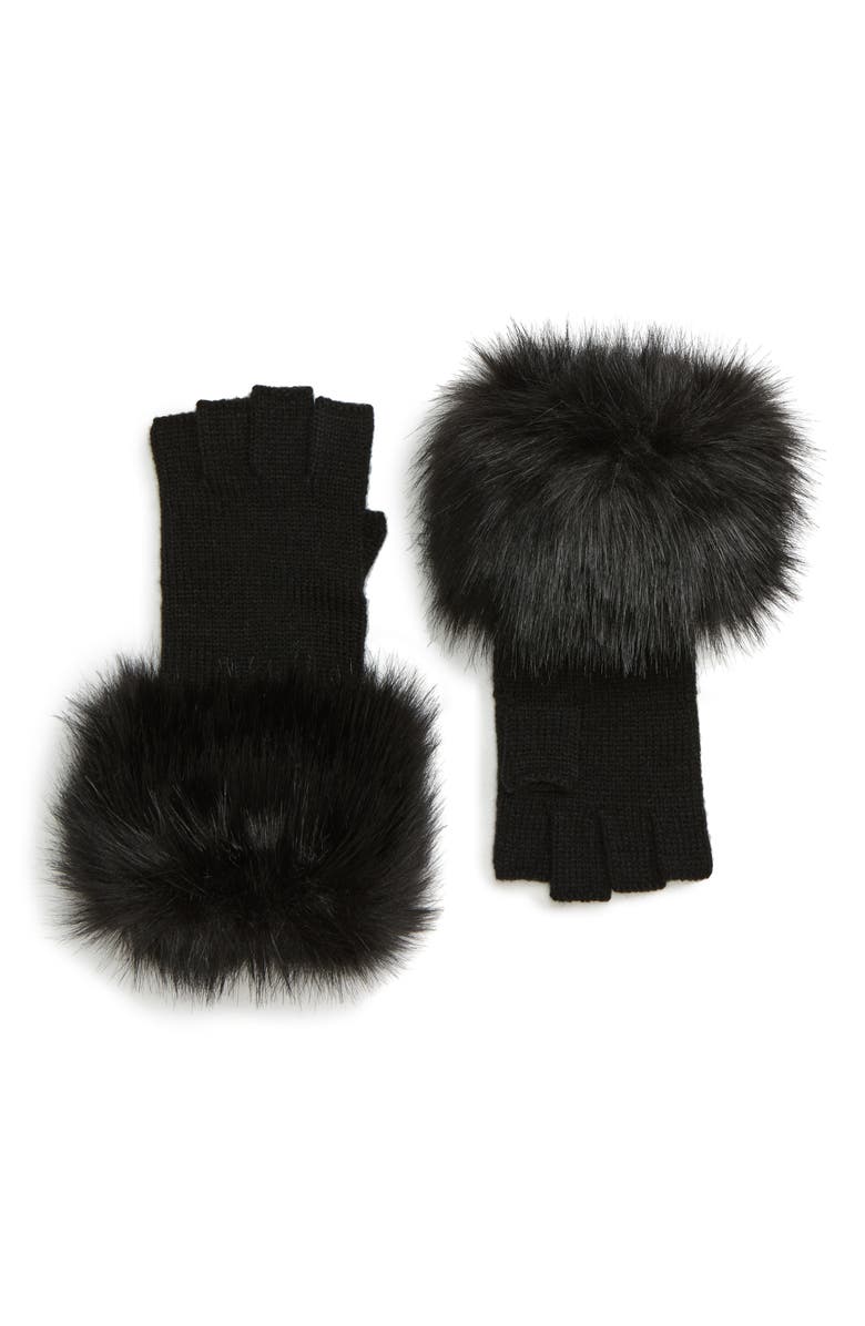 MICHAEL Michael Kors Fingerless Gloves, Main, color, 