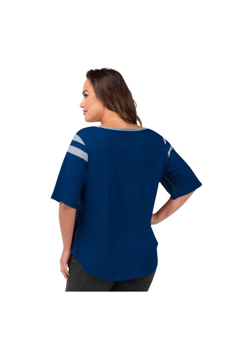 G-III 4HER BY CARL BANKS Women's G-III 4Her by Carl Banks Royal Indianapolis Colts Plus Size Linebacker T-Shirt, Alternate, color, Royal