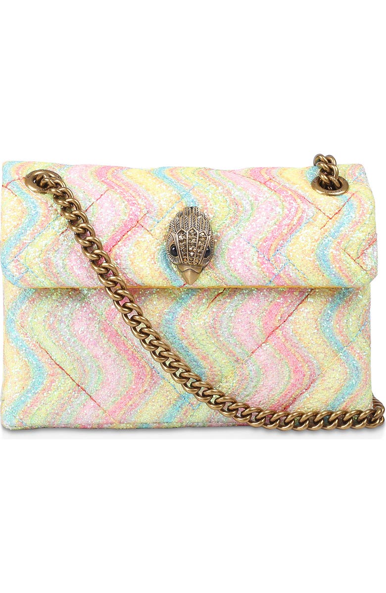 Kurt Geiger London Mini Kensington Glitter Quilted Crossbody Bag, Main, color,