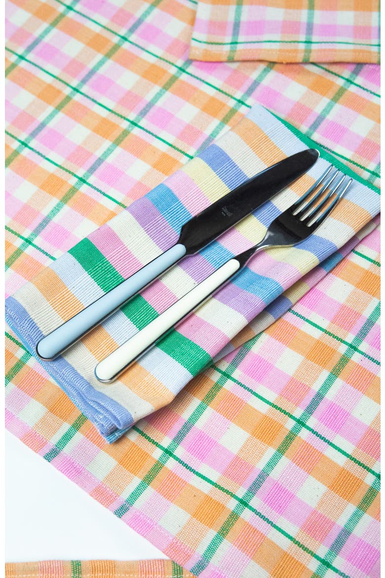 Handwoven Colorful Striped Cotton Napkins, Set of 4, Alternate, color, Multicolor