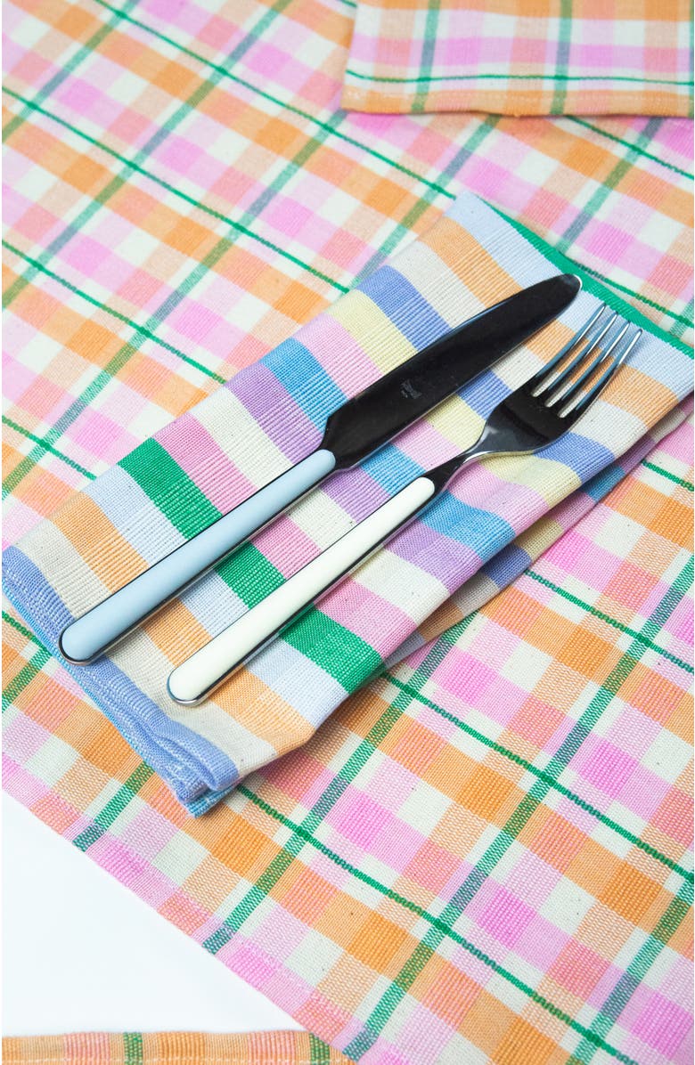 Archive New York Handwoven Colorful Striped Cotton Napkins, Set of 4, Alternate, color, Multicolor