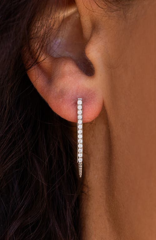 Sheryl Lowe Diamond Baby Stick Earring In Sterling Silver