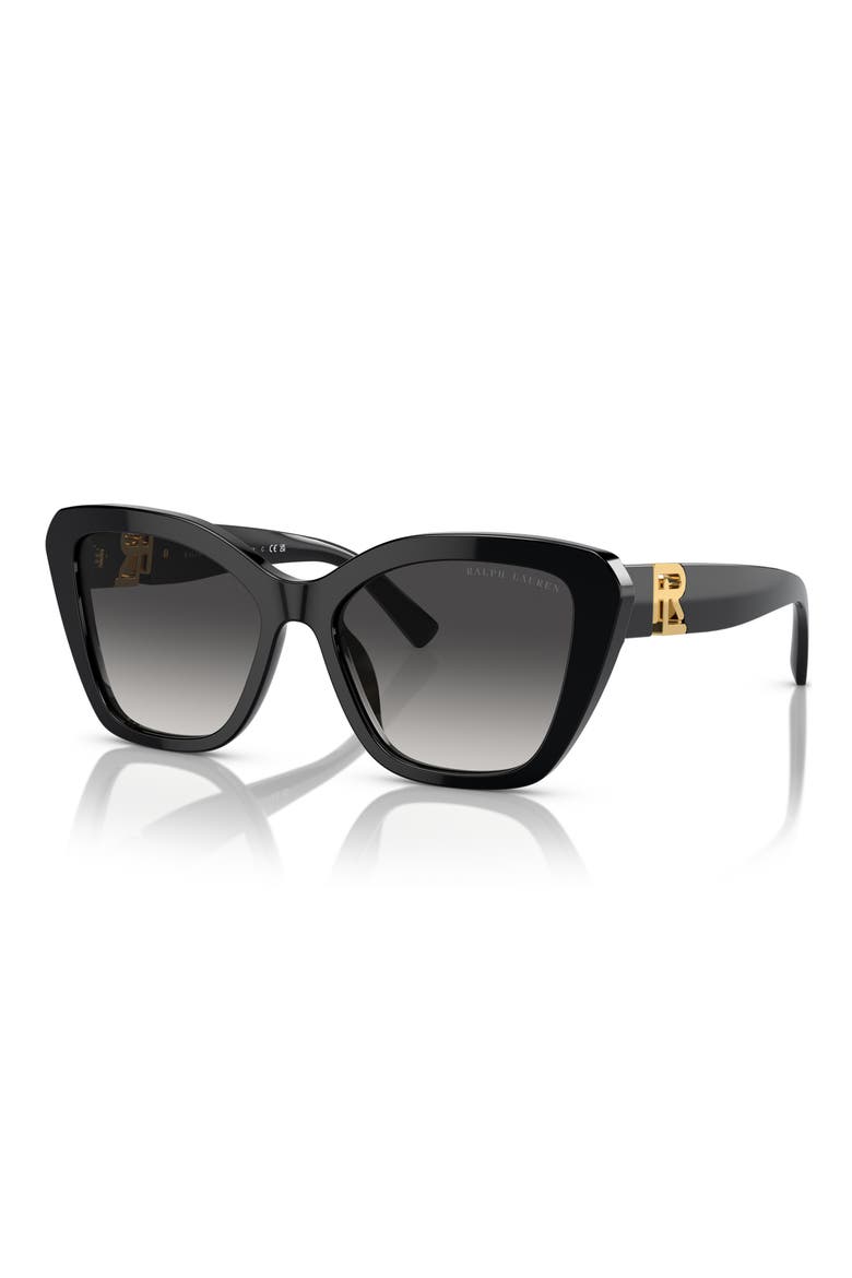 55mm Isabel Gradient Butterfly Sunglasses, Alternate, color, BLACK / GRAY
