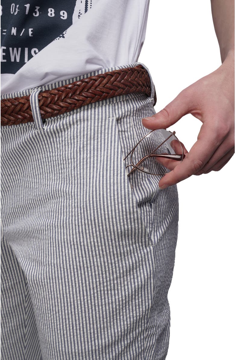 WILDFANG The Empower Seersucker Trouser, Alternate, color, Navy/White