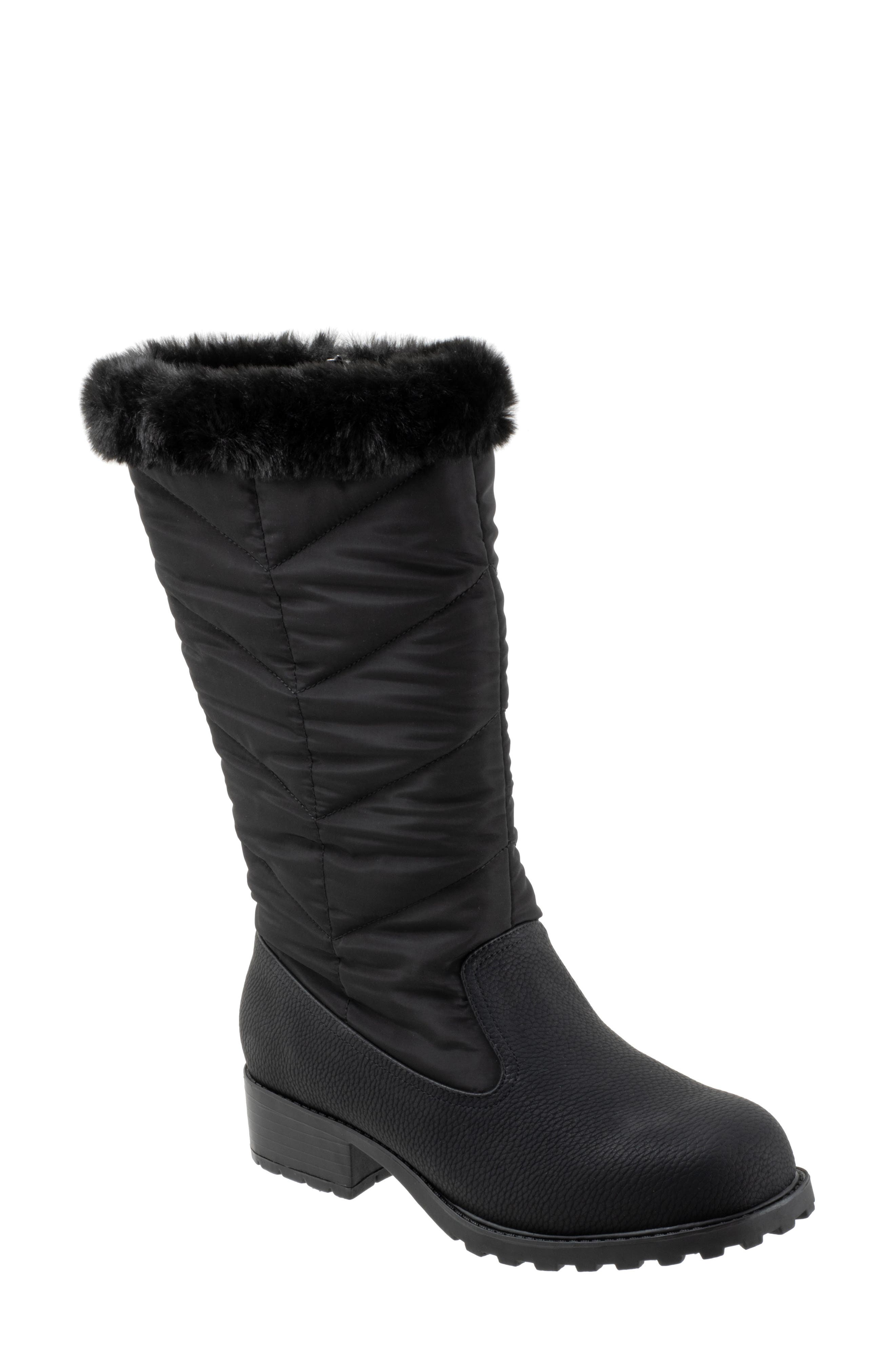Trotters Benji 3.0 Faux Fur Water Resistant Boot, Main, color, 