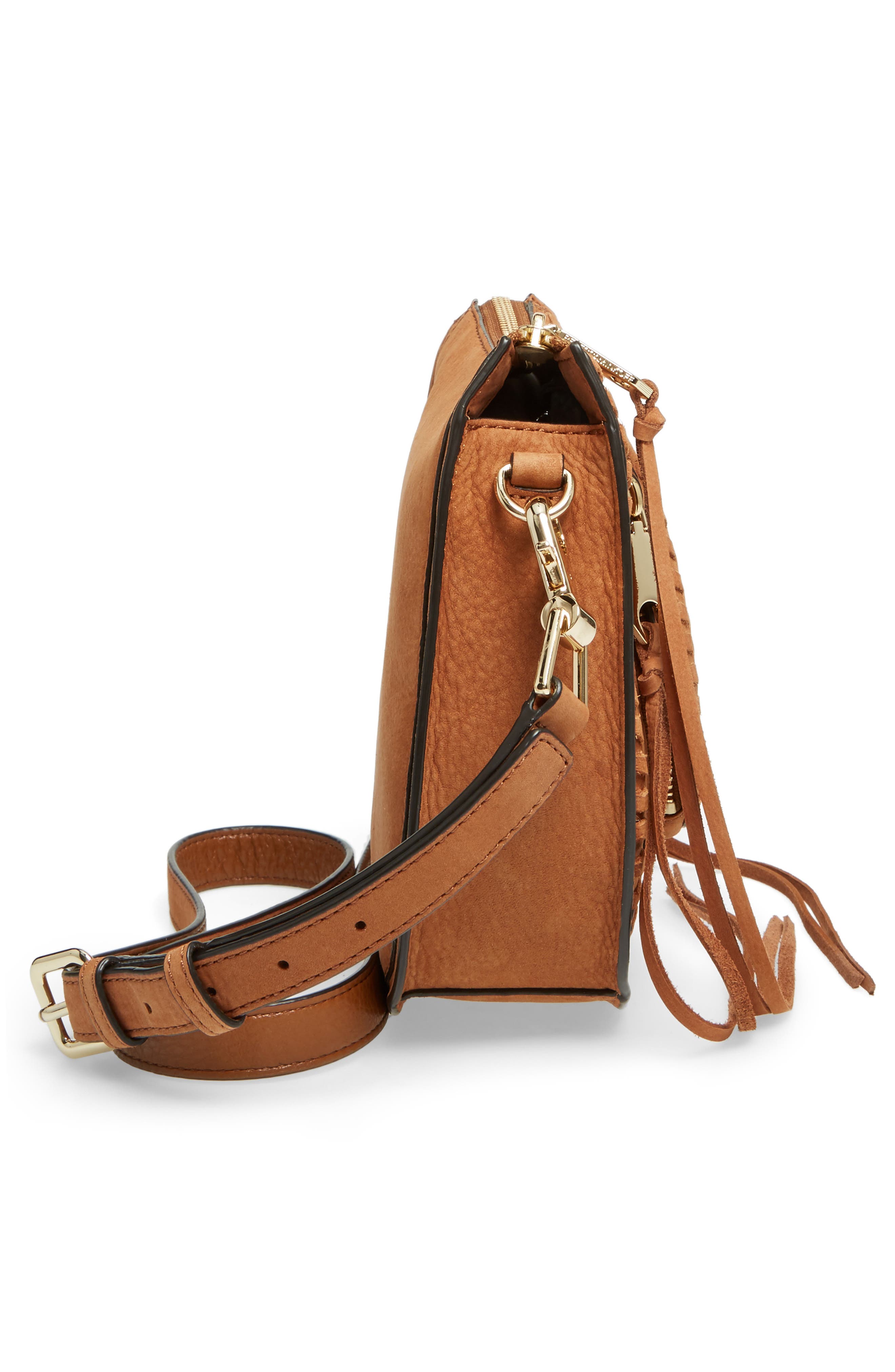 Mini Vanity Saddle Bag, Alternate, color, ALMOND NUBUCK