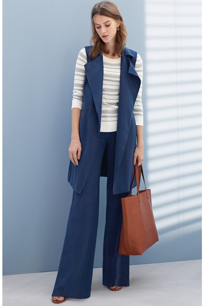 Sleeveless Trench Coat, Alternate, color, BLACK