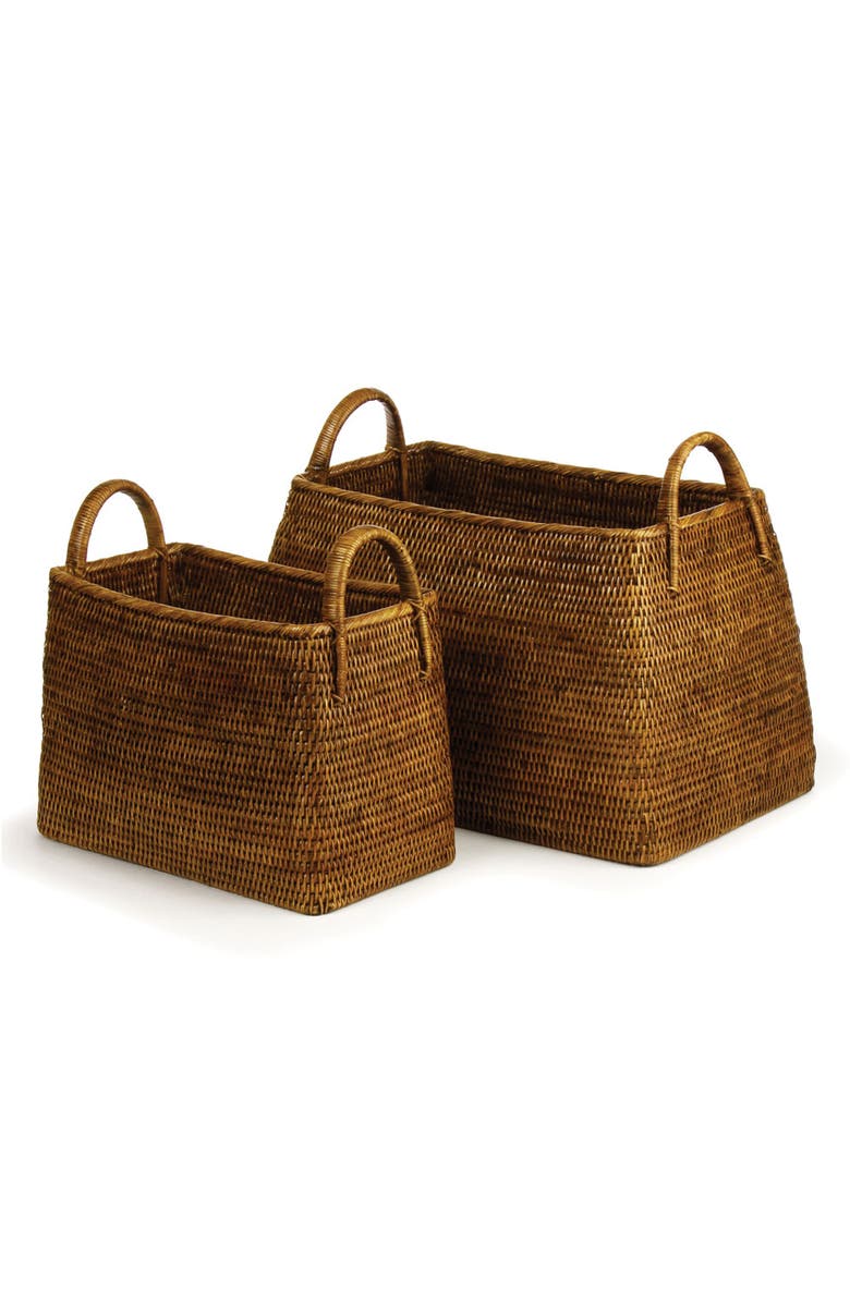 Napa Home & Garden Burma Rattan Narrow Magazine Baskets, Set Of 2, Main, color, 