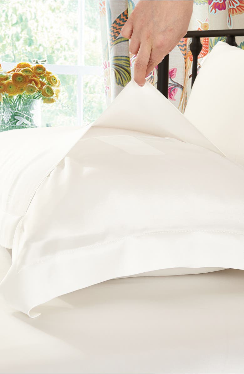 Lilysilk Pure Mulberry Silk Oxford Envelope Luxury Pillowcase, Alternate, color, Natural White