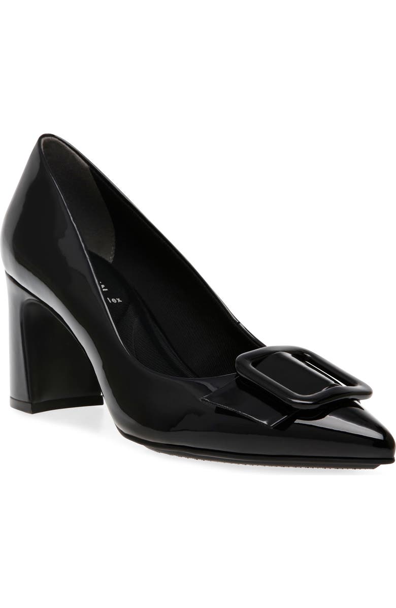Anne Klein Bentley Buckle Pump, Main, color, Black Patent