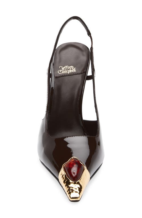 Jeffrey Campbell Sorcerer Pointed Toe Slingback Pump In Brown