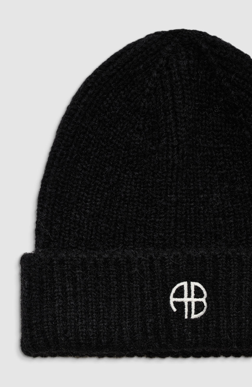 Anine Bing Rib Knitted Hat In Black