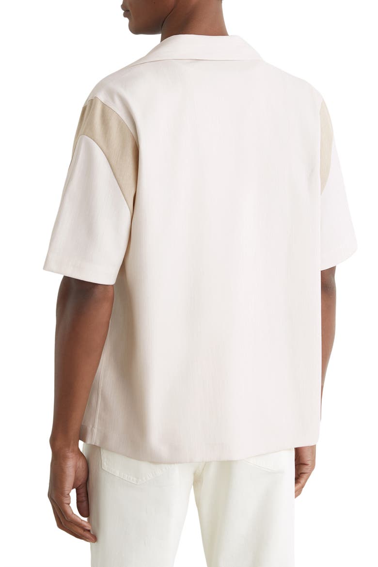 Fortuna Short Sleeve Button-Up Shirt, Alternate, color, OATMEAL