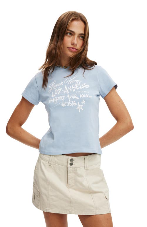 Cotton On Baby Graphic Tee In Lunar Wings Dusk Blue