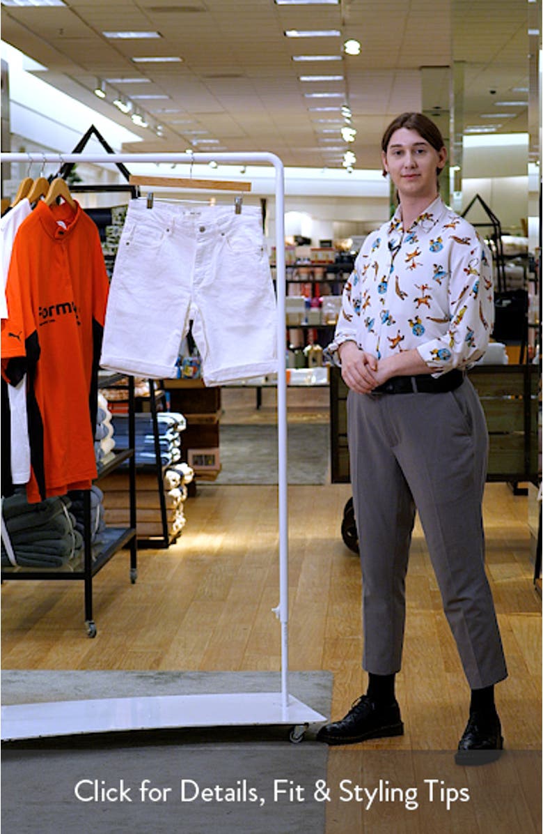 Slim Fit Denim Bermuda Shorts, sales video thumbnail