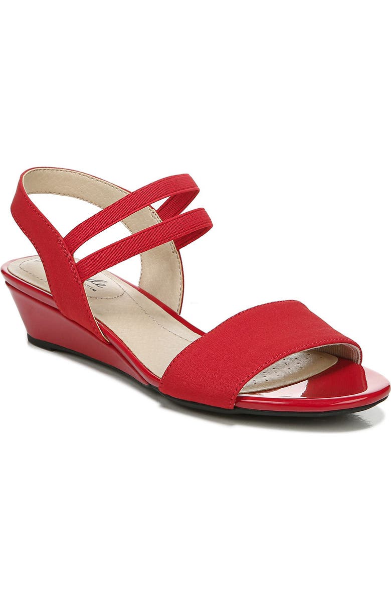 LifeStride SHOES Yolo Wedge Sandal, Main, color, Red