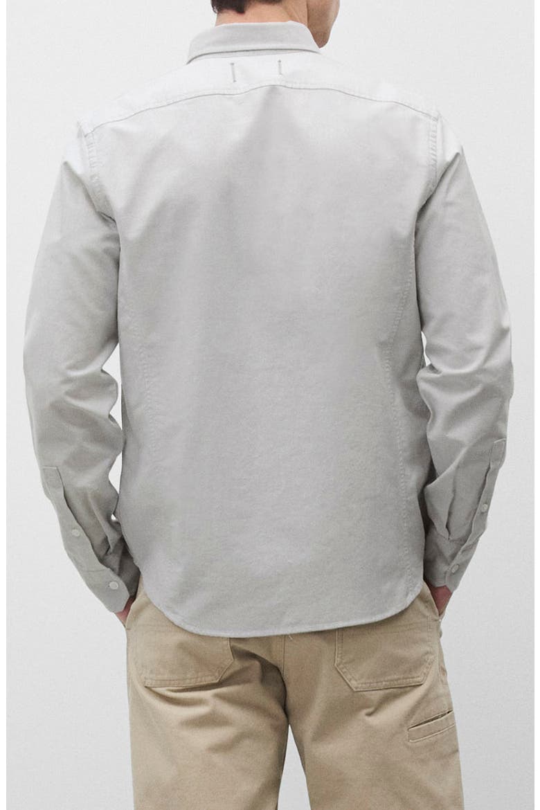 Cotton Oxford Button-Down Shirt, Alternate, color, LIGHT GREY