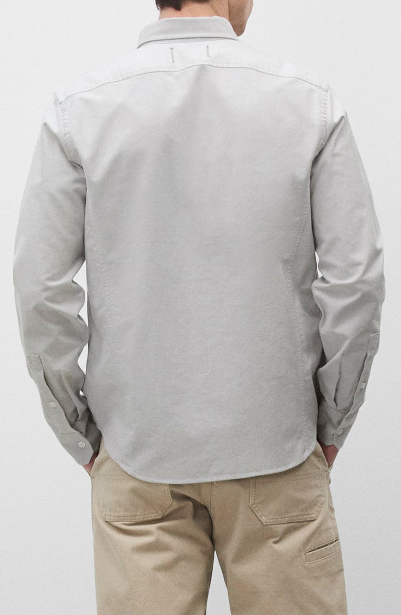 Reigning Champ Cotton Oxford Button-Down Shirt, Alternate, color, Light Grey