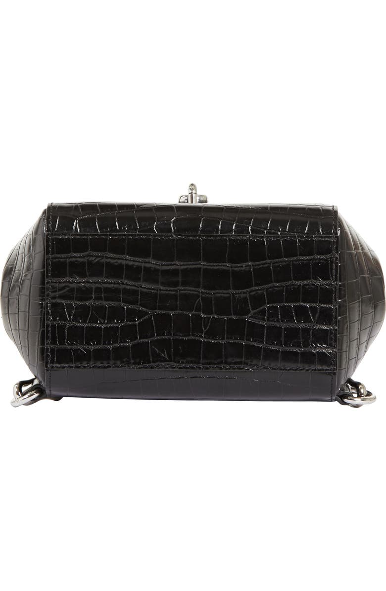 Alexander Wang Hook Mini Croc Embossed Leather Backpack, Alternate, color,