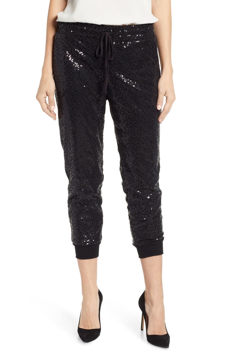 GIBSONLOOK Gibson x Glam Squad Ashley Sequin Jogger Pants, Main, color, 