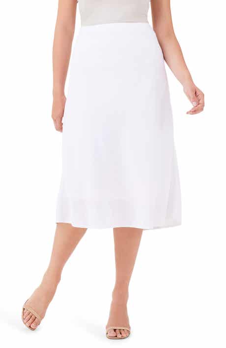 NIC+ZOE Rumba Organic Linen Blend A-Line Skirt