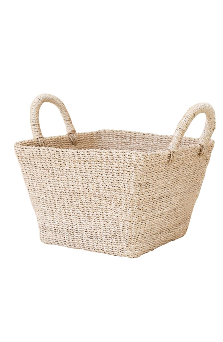 LIKHA Tapered Square Tabletop Basket with Handles, Main, color, Natural