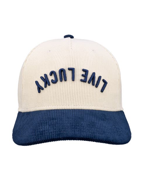 Black Clover Cord Upside Down Luck 3 Hat In Blue