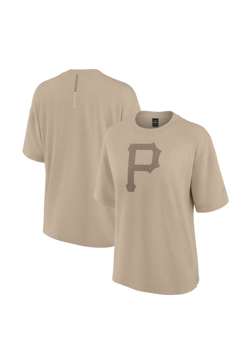 FANATICS Women's Fanatics Khaki Pittsburgh Pirates Oversized Elements T-Shirt, Alternate, color, Khaki