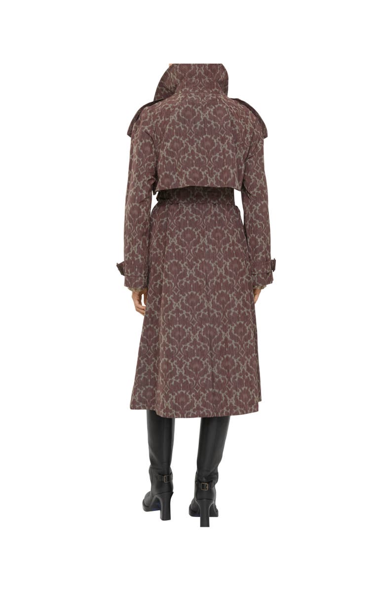 Burberry Long Baroque Viscose Blend Fitzrovia Trench Coat, Alternate, color, Duchess Red