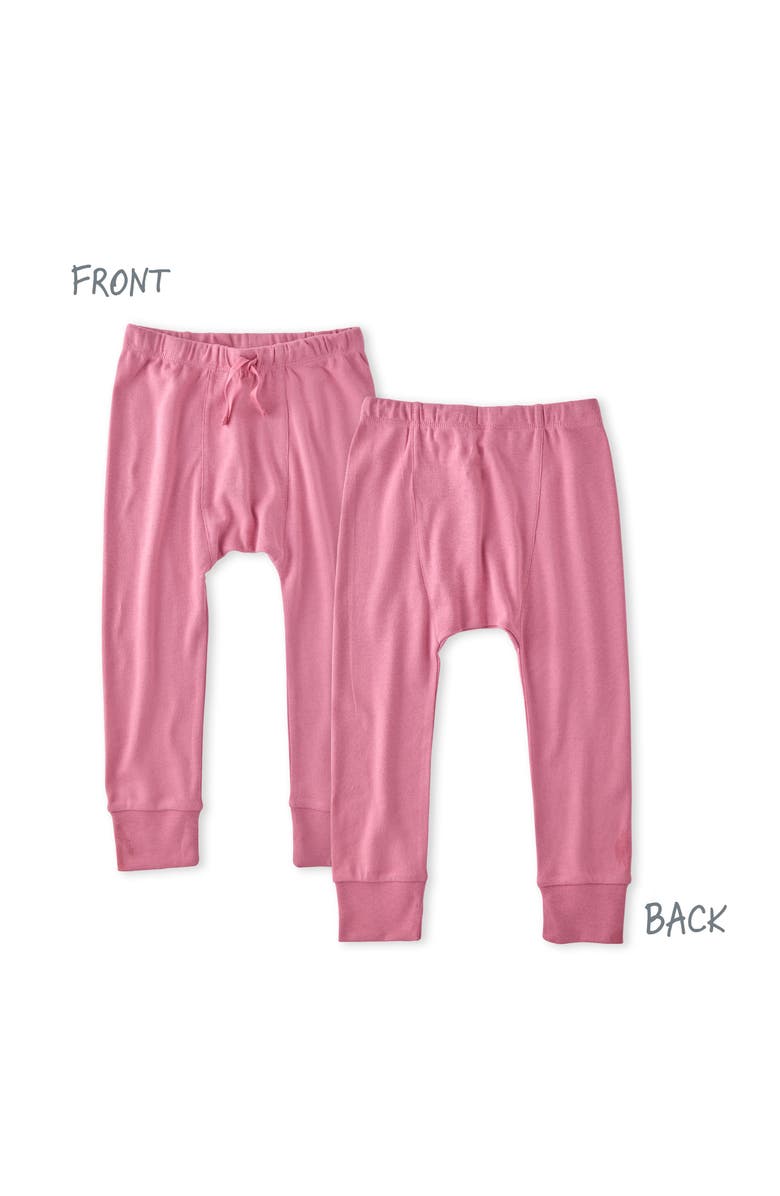 BUTTERBLU Kids' Jordan Assorted 8-Pack Organic Cotton Joggers, Alternate, color, Sunny Pink Rainbow