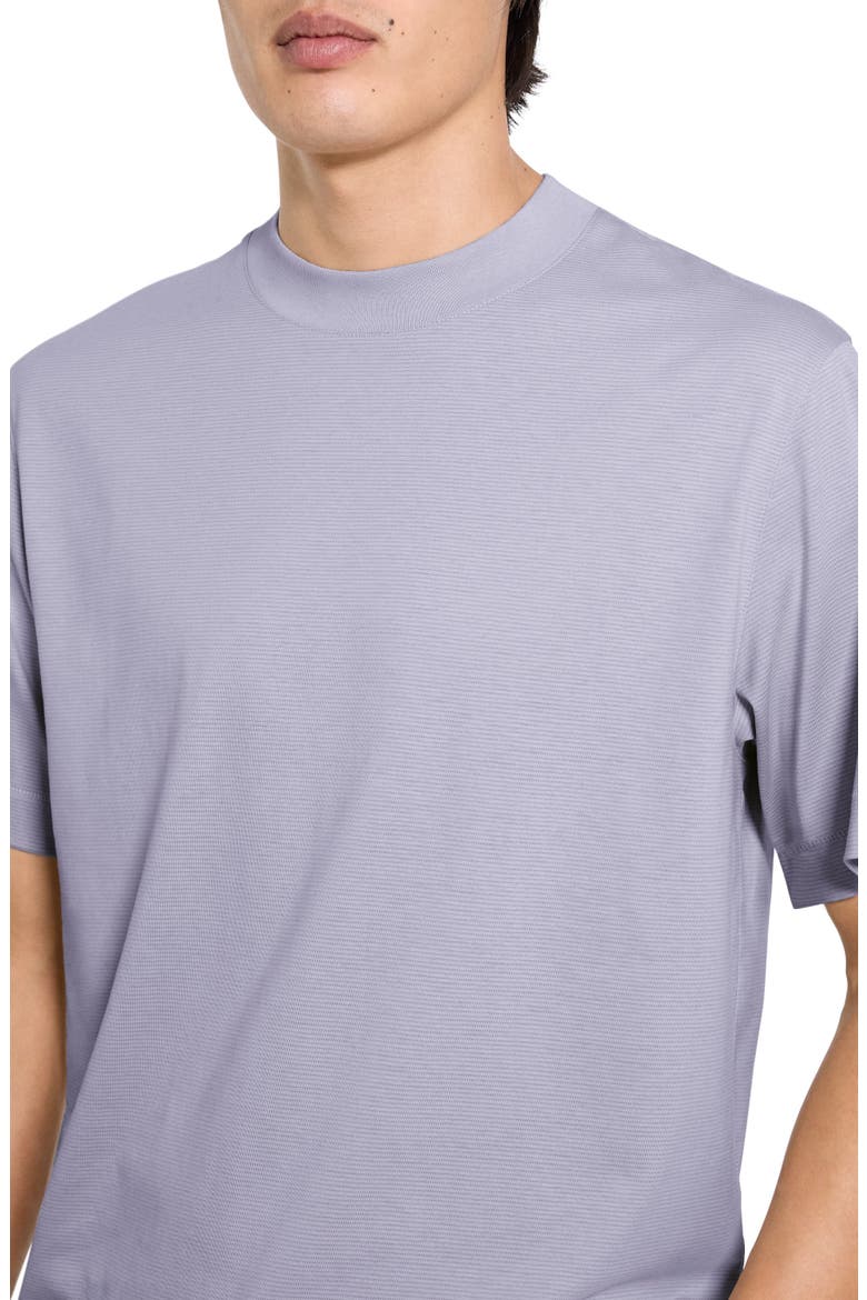 Relaxed Stripe Cotton Blend T-Shirt, Alternate, color, GRAY LILAC