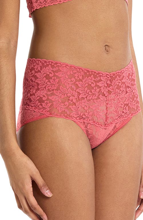 Hanky Panky Retro Lace V-kini In Pink