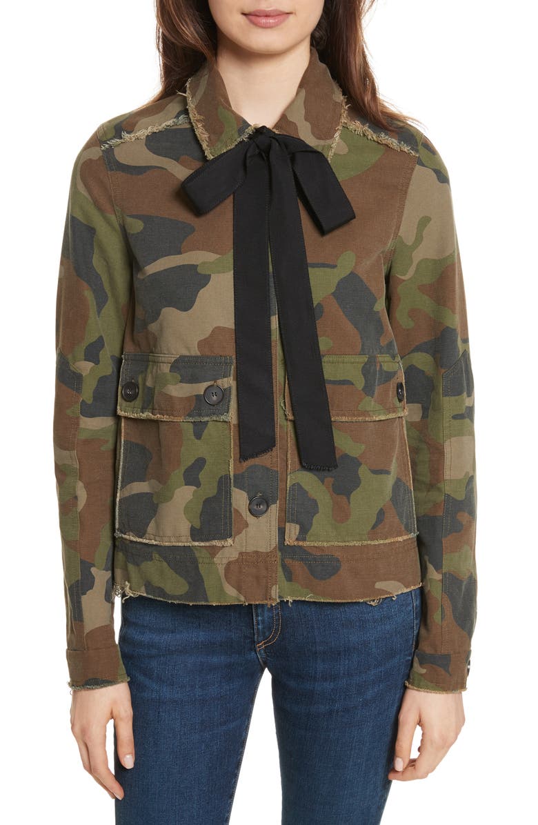 Veronica Beard Mercer Camo Print Jacket, Main, color,