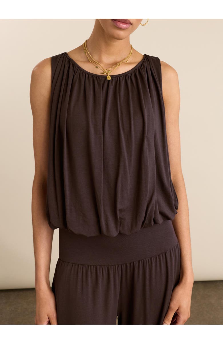 Baukjen Eddy Bubble Hem Top, Alternate, color, Dark Chocolate