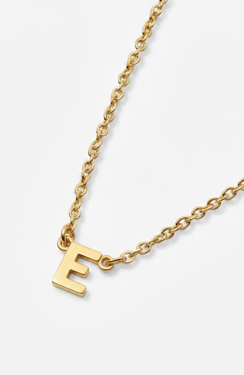 Inez Initial Necklace -  18K Gold Plated Silver